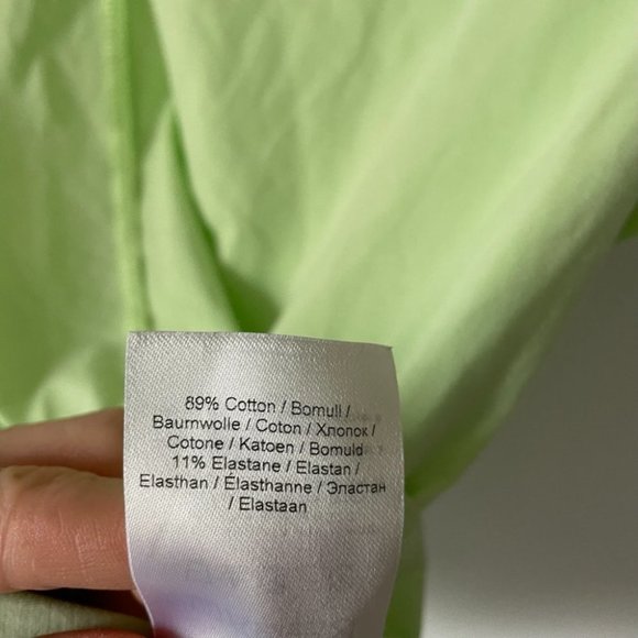 Ganni Light Stretch Jersey T Shirt Top Light Patina Green Sz L - Picture 7 of 7